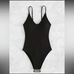 Shein black one piece swimsuit